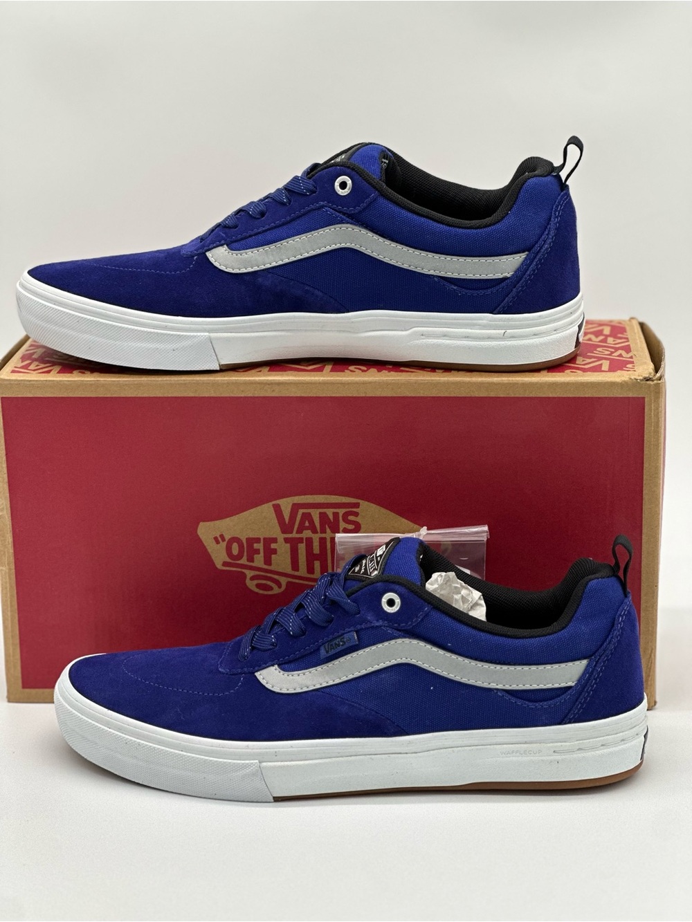 Vans Blue Sneakers with White Stripe